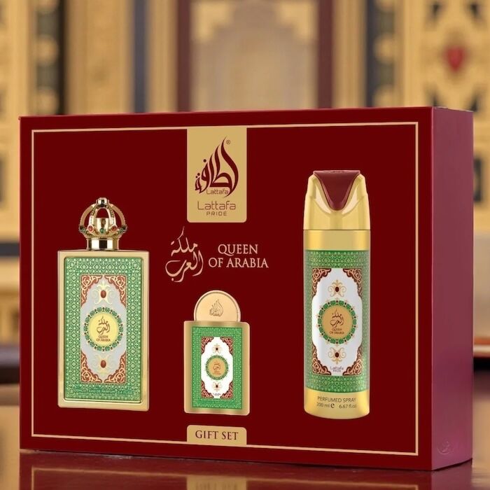 Lattafa Pride Queen Of Arabia EDP 100ml 3 Piece Gift Set